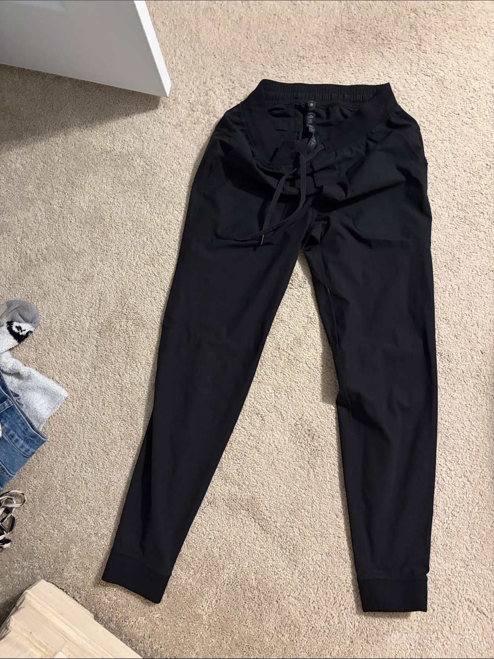 lululemon athletica  Black Jogger Sweatpants with Drawstring